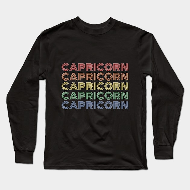 Colorful Capricorn zodiac design! Long Sleeve T-Shirt by euheincaio